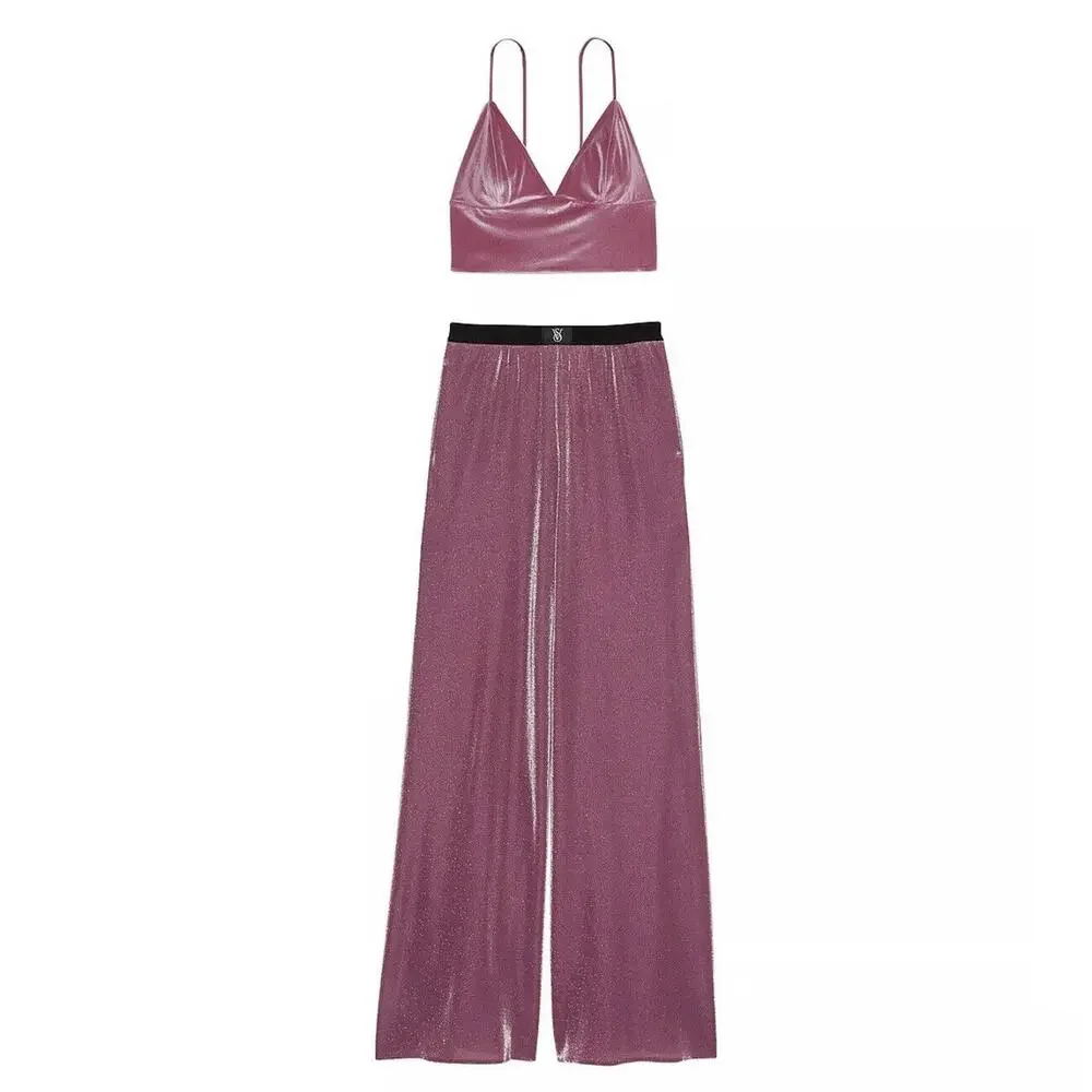 NWT VS Pink Velvet Cami Med Bra Top Victoria’s Secret - Picture 5 of 6